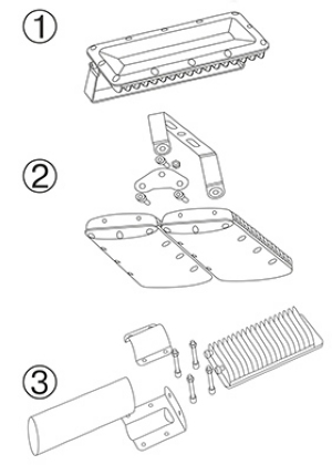 Схема монтажа модульного светодиодного прожектора