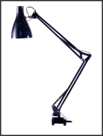 Лампа на прищепке R+C HN1048 E-27 черная-металлик